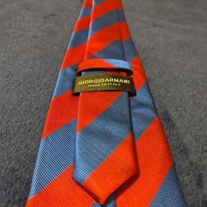 Giorgio Armani Red & Blue Striped Tie